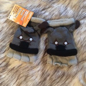 Babyhug Gloves with Puppy Applique - Yellow main image 1
